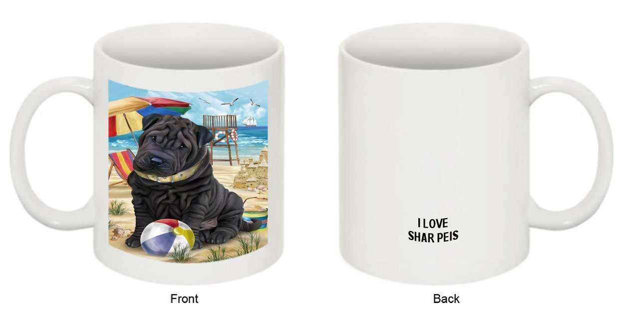 Pet Friendly Beach Shar Pei Dog Mug MUG48504