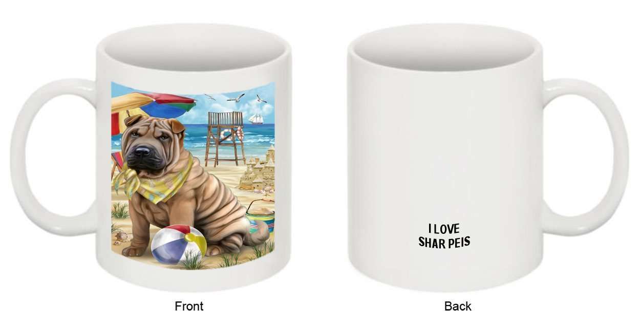 Pet Friendly Beach Shar Pei Dog Mug MUG48506