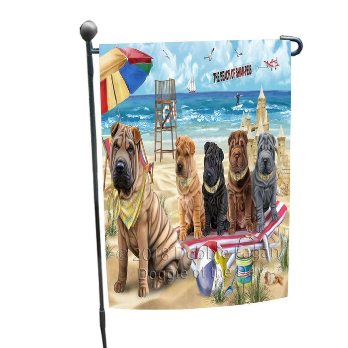 Pet Friendly Beach Shar Peis Dog Garden Flag GFLG48598