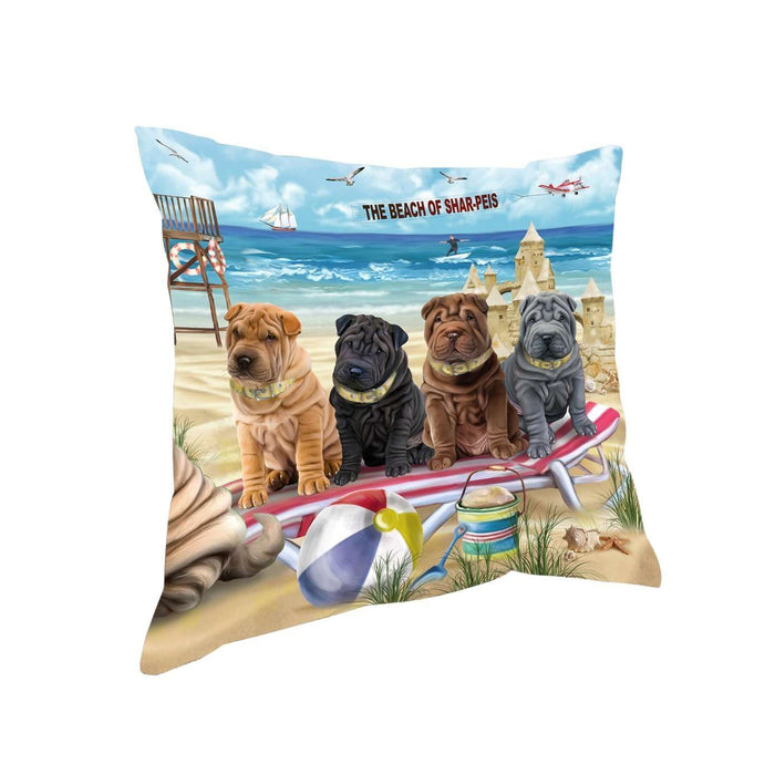 Pet Friendly Beach Shar Peis Dog Pillow PIL50612