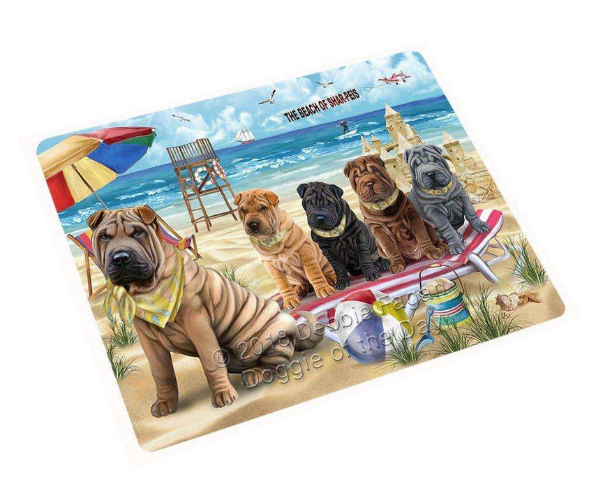 Pet Friendly Beach Shar Peis Dog Tempered Cutting Board C49761