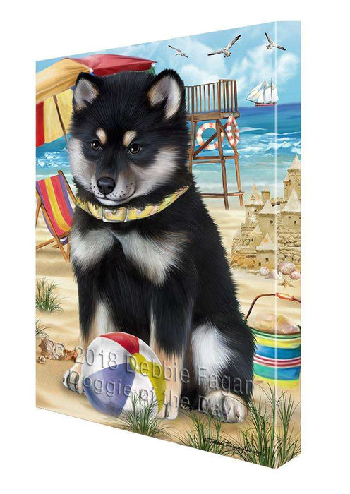 Pet Friendly Beach Shiba Inu Dog Canvas Wall Art CVS66571