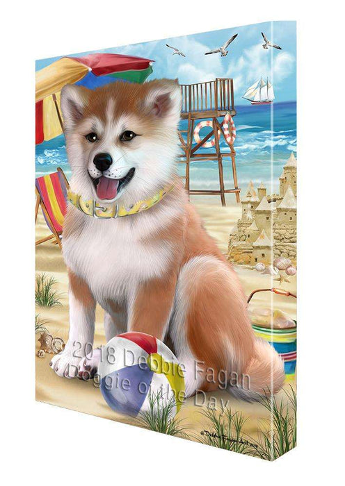 Pet Friendly Beach Shiba Inu Dog Canvas Wall Art CVS66580
