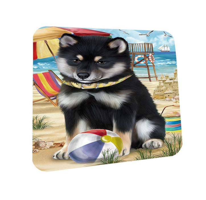 Pet Friendly Beach Shiba Inu Dog Coasters Set of 4 CST50050 Coasters Set of 4 CST50050