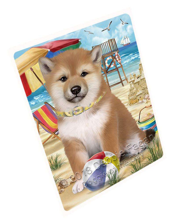 Pet Friendly Beach Shiba Inu Dog Cutting Board C54138