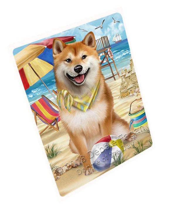 Pet Friendly Beach Shiba Inu Dog Cutting Board C54147