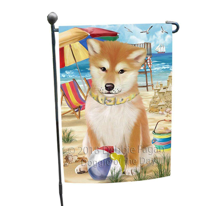 Pet Friendly Beach Shiba Inu Dog Garden Flag GFLG49918