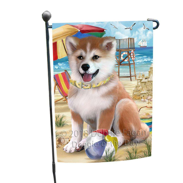 Pet Friendly Beach Shiba Inu Dog Garden Flag GFLG49921