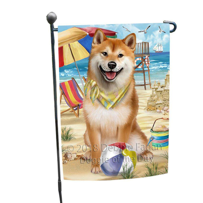 Pet Friendly Beach Shiba Inu Dog Garden Flag GFLG49922