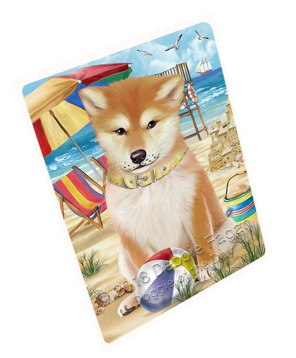 Pet Friendly Beach Shiba Inu Dog Magnet Mini (3.5" x 2") MAG54135