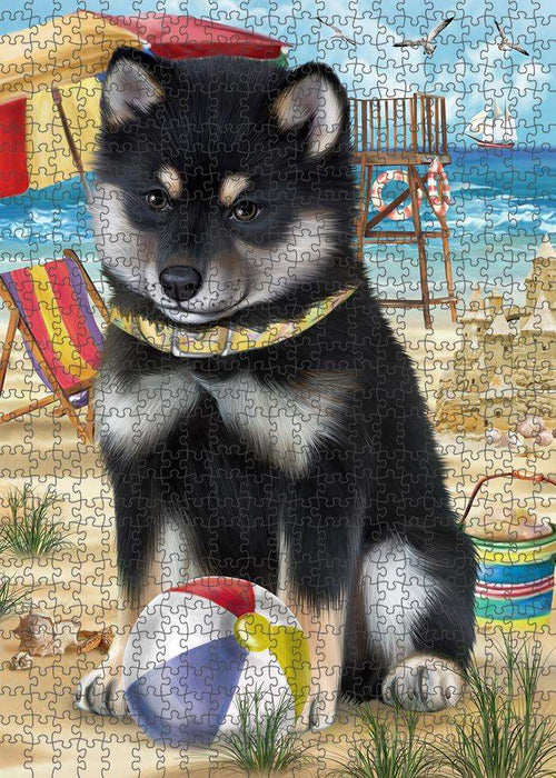 Pet Friendly Beach Shiba Inu Dog Puzzle with Photo Tin PUZL53979