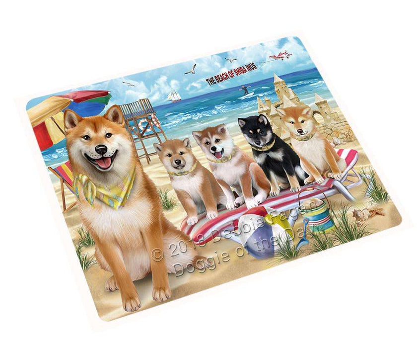 Pet Friendly Beach Shiba Inus Dog Cutting Board C54132