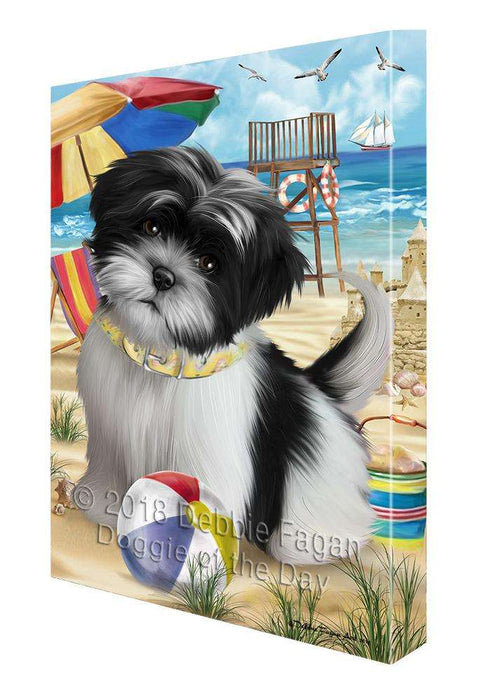 Pet Friendly Beach Shih Tzu Dog Canvas Wall Art CVS66634