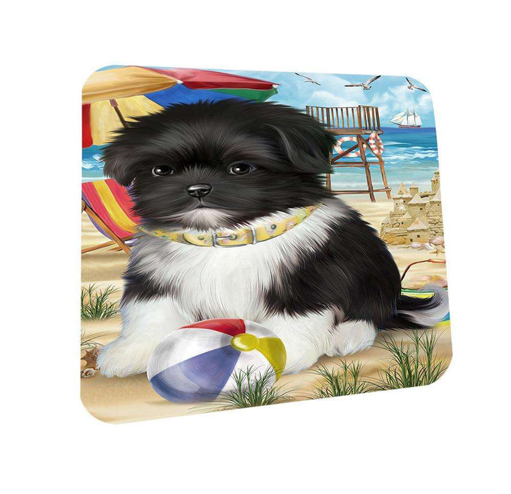 Pet Friendly Beach Shih Tzu Dog Coasters Set of 4 CST50056 Coasters Set of 4 CST50056