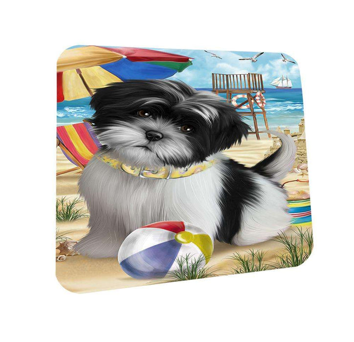 Pet Friendly Beach Shih Tzu Dog Coasters Set of 4 CST50057 Coasters Set of 4 CST50057
