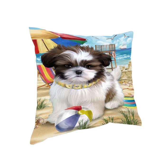 Pet Friendly Beach Shih Tzu Dog Pillow PIL56240