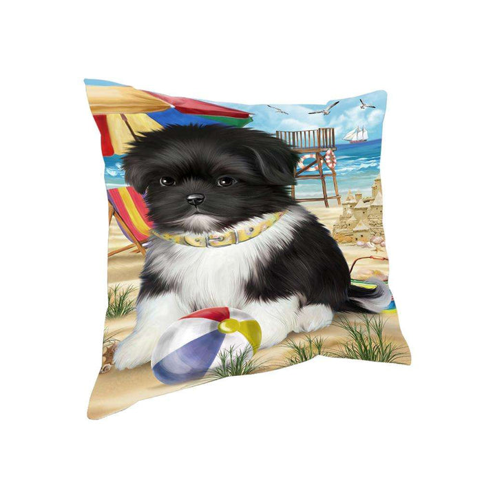 Pet Friendly Beach Shih Tzu Dog Pillow PIL56244