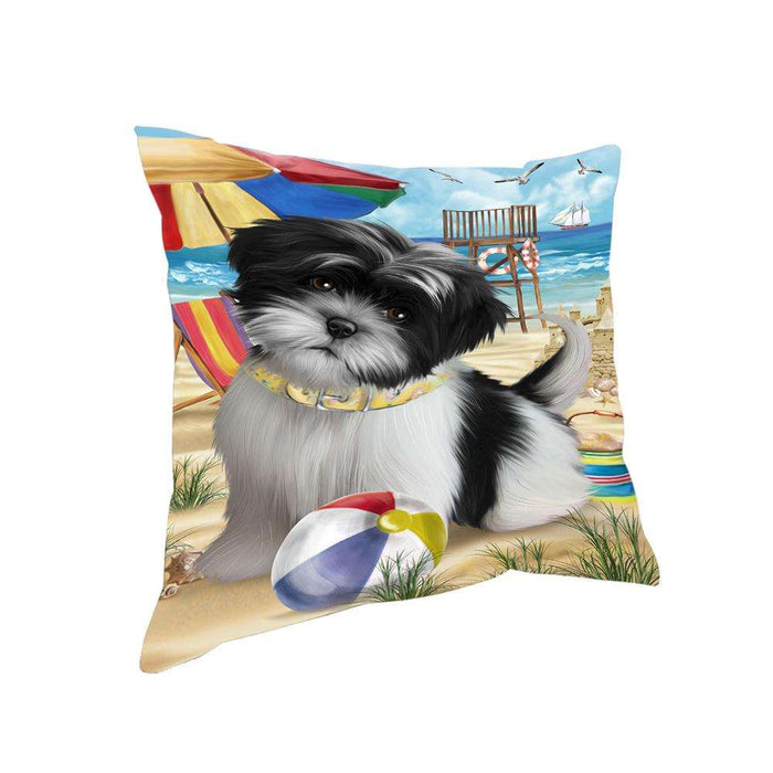 Pet Friendly Beach Shih Tzu Dog Pillow PIL56248