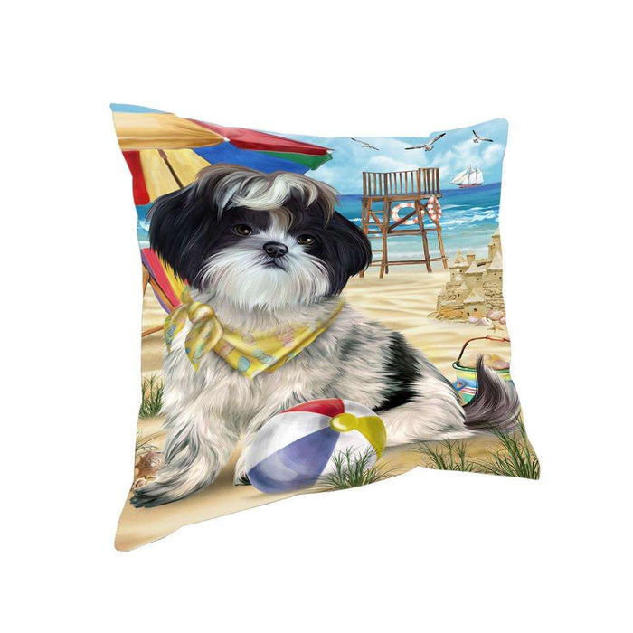 Pet Friendly Beach Shih Tzu Dog Pillow PIL56252