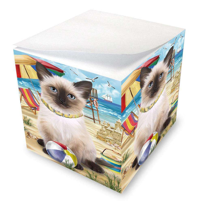 Pet Friendly Beach Siamese Cat Note Cube NOC51601