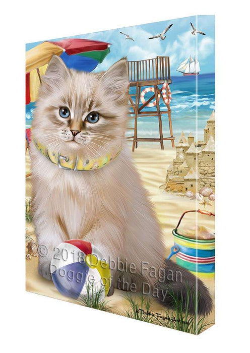 Pet Friendly Beach Siberian Cat Canvas Print Wall Art Décor CVS105533