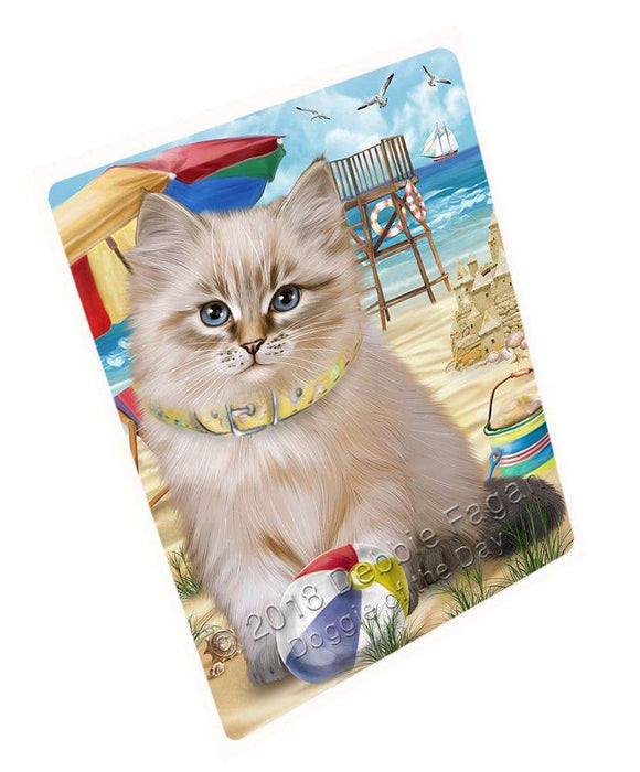 Pet Friendly Beach Siberian Cat Large Refrigerator / Dishwasher Magnet RMAG86004