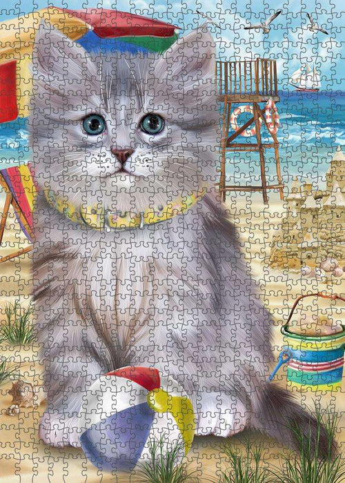 Pet Friendly Beach Siberian Cat Puzzle  PUZL83908