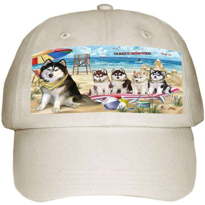 Pet Friendly Beach Siberian Huskies Dog Ball Hat Cap HAT49830