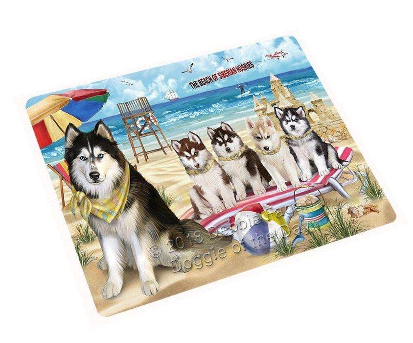 Pet Friendly Beach Siberian Huskies Dog Large Refrigerator / Dishwasher RMAG51582