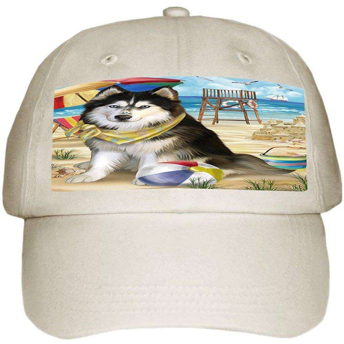 Pet Friendly Beach Siberian Husky Dog Ball Hat Cap HAT49827