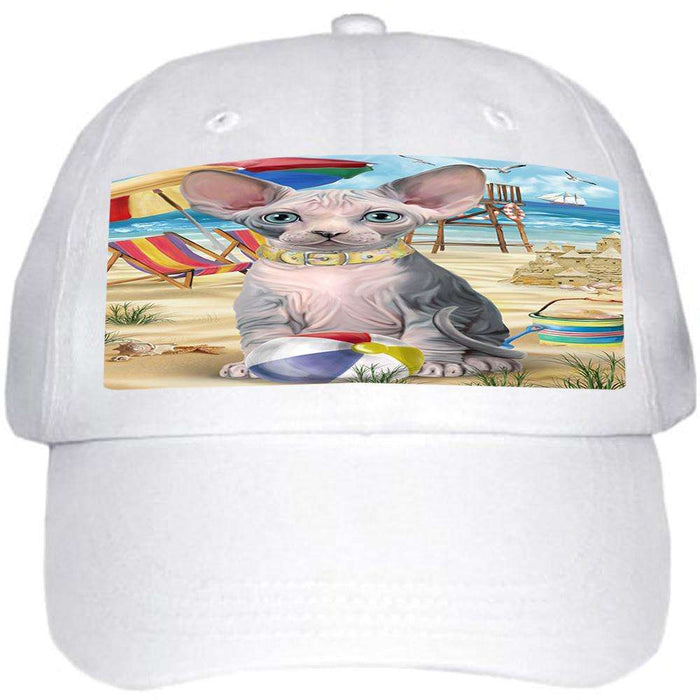 Pet Friendly Beach Sphynx Cat Ball Hat Cap HAT58548