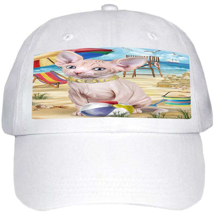 Pet Friendly Beach Sphynx Cat Ball Hat Cap HAT58551