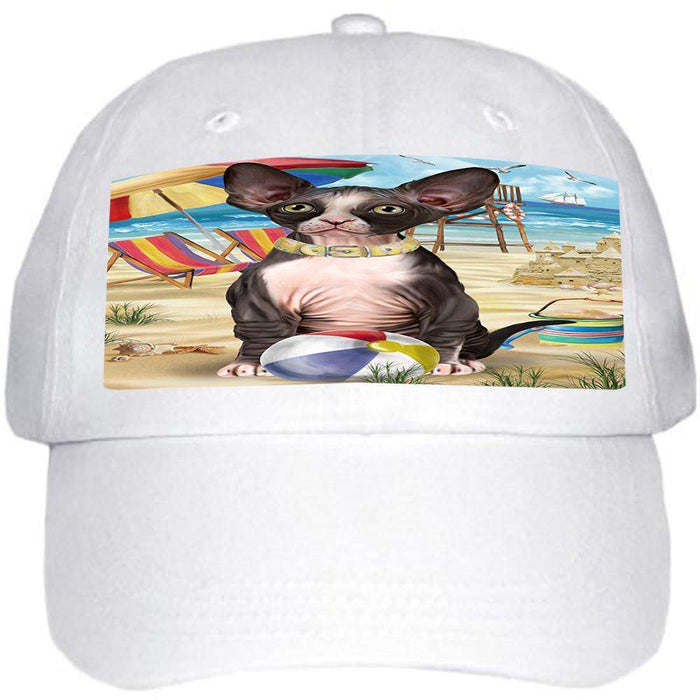 Pet Friendly Beach Sphynx Cat Ball Hat Cap HAT58554