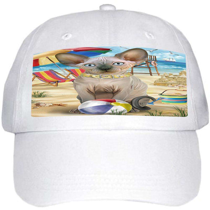 Pet Friendly Beach Sphynx Cat Ball Hat Cap HAT58557
