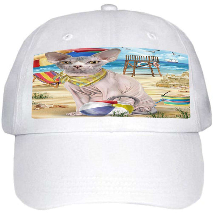 Pet Friendly Beach Sphynx Cat Ball Hat Cap HAT58560