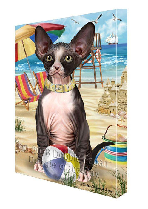 Pet Friendly Beach Sphynx Cat Canvas Print Wall Art Décor CVS81728