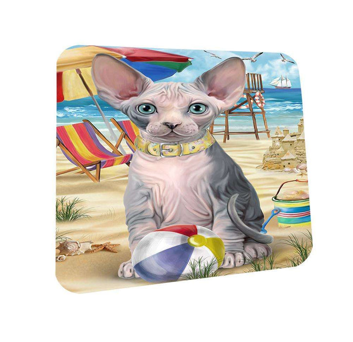 Pet Friendly Beach Sphynx Cat Coasters Set of 4 CST51564