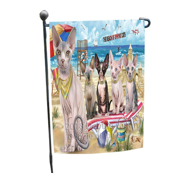 Pet Friendly Beach Sphynx Cat Garden Flag GFLG51601