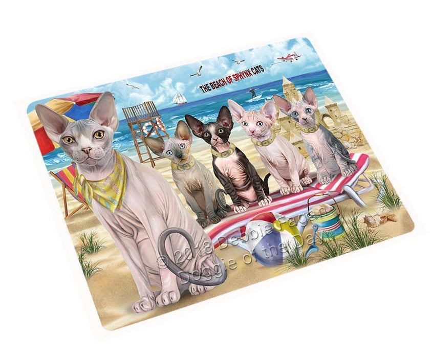 Pet Friendly Beach Sphynx Cat Large Refrigerator / Dishwasher Magnet RMAG70122