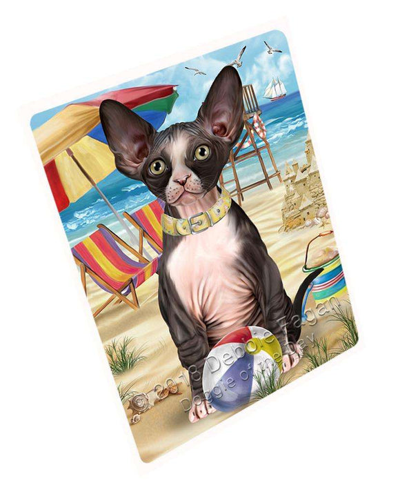 Pet Friendly Beach Sphynx Cat Large Refrigerator / Dishwasher Magnet RMAG70140