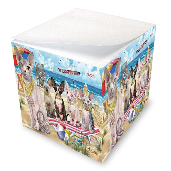 Pet Friendly Beach Sphynx Cat Note Cube NOC51604