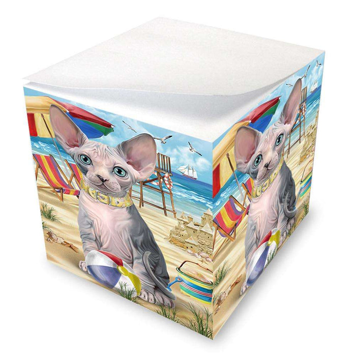 Pet Friendly Beach Sphynx Cat Note Cube NOC51605