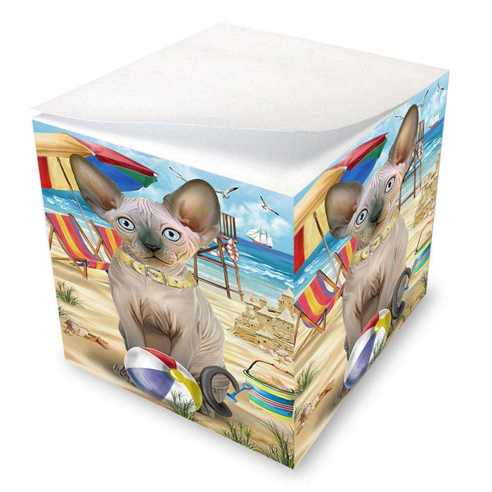 Pet Friendly Beach Sphynx Cat Note Cube NOC51608