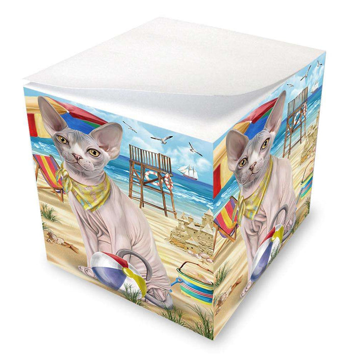 Pet Friendly Beach Sphynx Cat Note Cube NOC51609