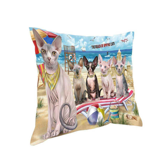 Pet Friendly Beach Sphynx Cat Pillow PIL62780