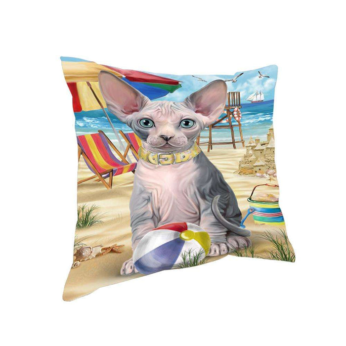 Pet Friendly Beach Sphynx Cat Pillow PIL62784