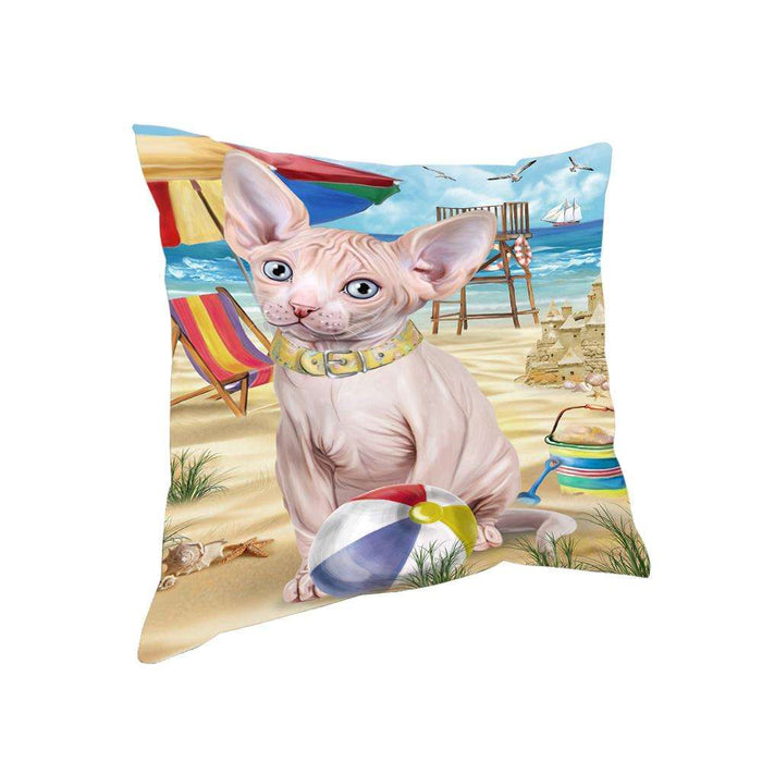 Pet Friendly Beach Sphynx Cat Pillow PIL62788