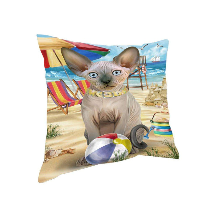 Pet Friendly Beach Sphynx Cat Pillow PIL62796