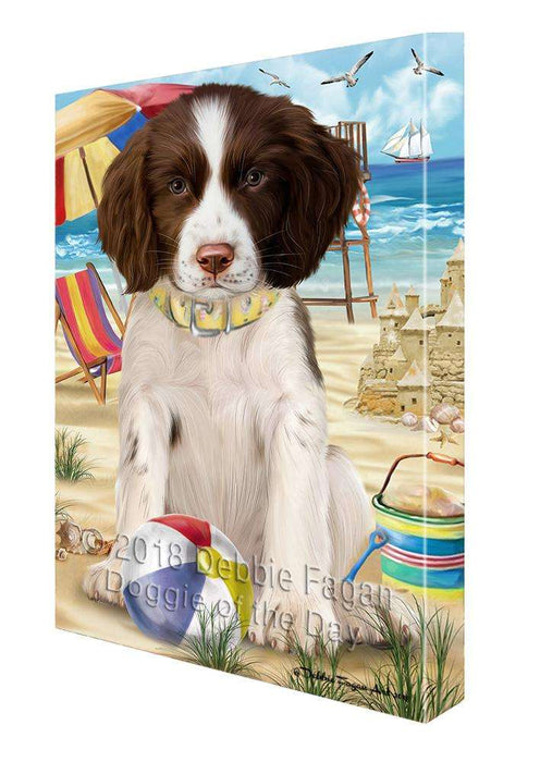 Pet Friendly Beach Springer Spaniel Dog Canvas Print Wall Art Décor CVS105605