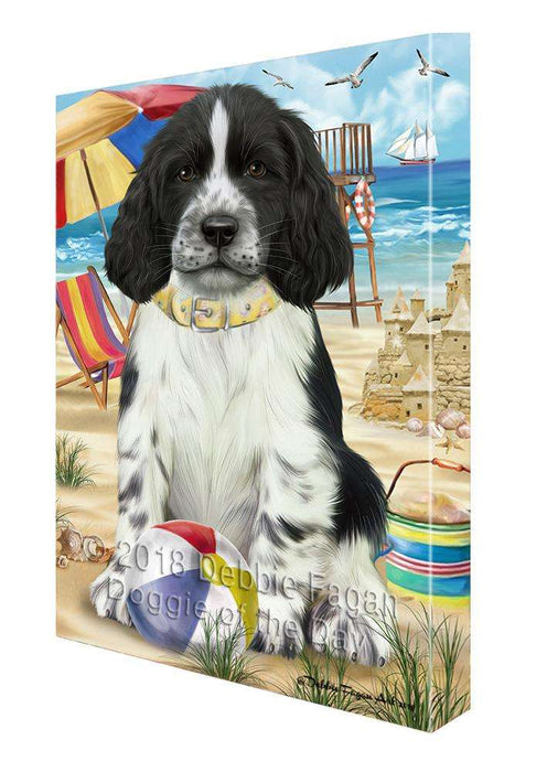 Pet Friendly Beach Springer Spaniel Dog Canvas Print Wall Art Décor CVS105614